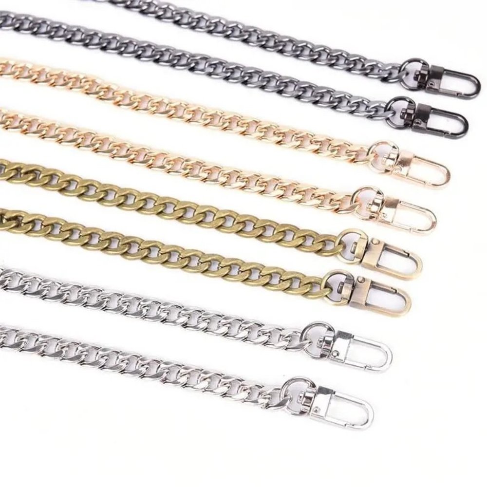 Replacement chain bag strap short for pochette or necklace Silver